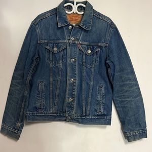 Women's LEVI'S Strauss & Co Premium Denim Jacket Trucker Blue Jean Size M